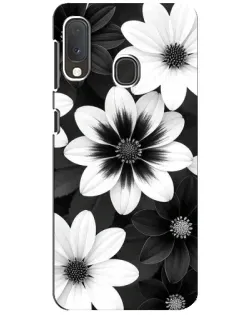 Чохол для Samsung Galaxy A20e з картинкою «Монохромні айстри»