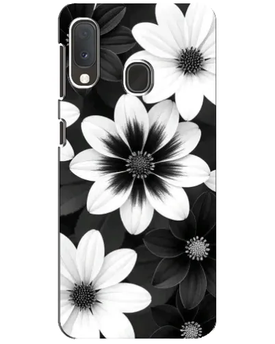Чохол для Samsung Galaxy A20e з картинкою «Монохромні айстри» Чохол для Samsung Galaxy A20e з картинкою «Монохромні айстри»