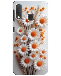 Чохол для Samsung Galaxy A20e з картинкою «Білі сухоцвіти»