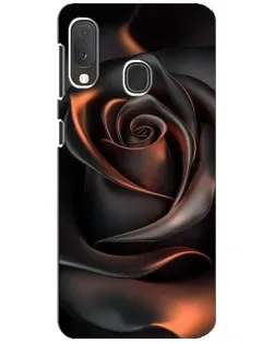Чохол для Samsung Galaxy A20e з картинкою «Шовкова чорна троянда»