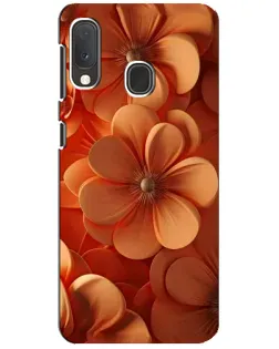 Чохол для Samsung Galaxy A20e з картинкою «Помаранчева макро квітка»