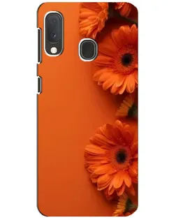 Чохол для Samsung Galaxy A20e з картинкою «Помаранчеві гербери»