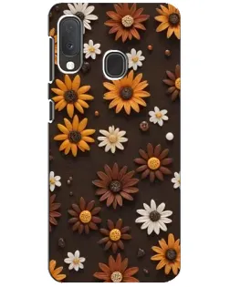 Чохол для Samsung Galaxy A20e з картинкою «Візерунок з маленьких соняшників»