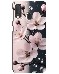 Чохол для Samsung Galaxy A20e з картинкою «Ніжня сакура та краплі»