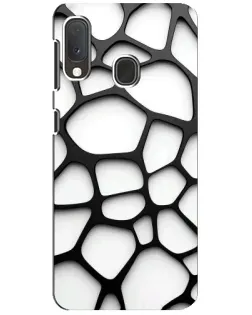 Чохол для Samsung Galaxy A20e з картинкою «Біла об'ємна сітка»