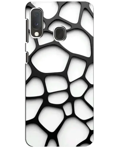 Чохол для Samsung Galaxy A20e з картинкою «Біла об'ємна сітка»