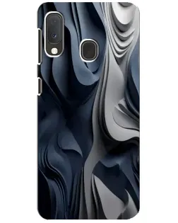 Чохол для Samsung Galaxy A20e з картинкою «Об'ємні сині складки»