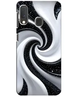 Чохол для Samsung Galaxy A20e з картинкою «Чорно-біла спіраль»
