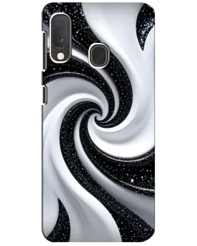 Чохол для Samsung Galaxy A20e з картинкою «Чорно-біла спіраль»