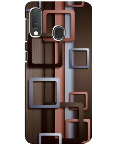 Чохол для Samsung Galaxy A20e з картинкою «Коричневі об'ємні квадрати»