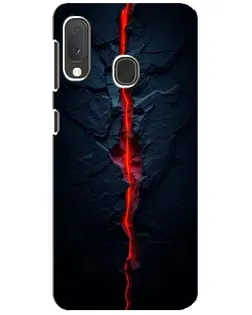 Чохол для Samsung Galaxy A20e з картинкою «Червона лавова тріщина»