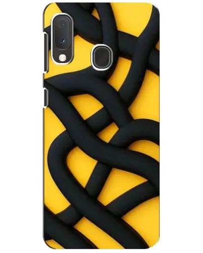 Чохол для Samsung Galaxy A20e з картинкою «Чорне жовте переплетення»