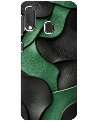 Чохол для Samsung Galaxy A20e з картинкою «Зелені шкіряні хвилі»