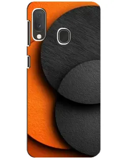 Чохол для Samsung Galaxy A20e з картинкою «Геометрія помаранчевих кіл»