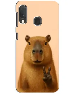 Чехол для Samsung Galaxy A20e с картинкой «Капибара виктория»