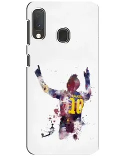 Чехол для Samsung Galaxy A20e с картинкой «Акварельный Месси Барселона» Чехол для Samsung Galaxy A20e с картинкой «Акварельный Месси Барселона»