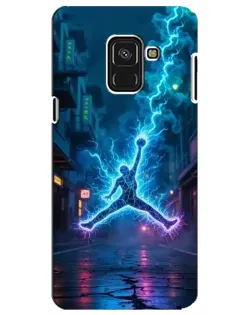 Чехол для Samsung Galaxy A8 Plus 2018 (A730F) с картинкой «Jordan Gold Jumpman»