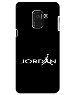 Чехол для Samsung Galaxy A8 Plus 2018 (A730F) с картинкой «Jordan White Logo»