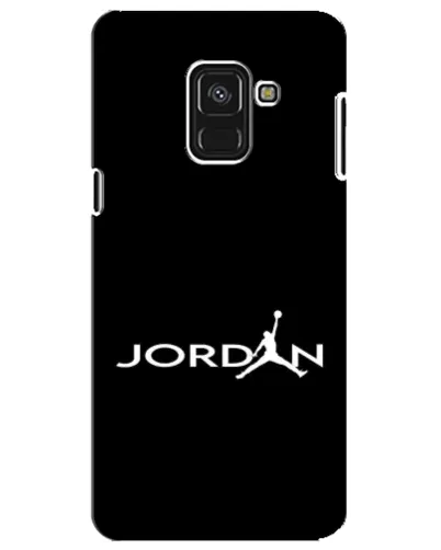 Чехол для Samsung Galaxy A8 Plus 2018 (A730F) с картинкой «Jordan White Logo»