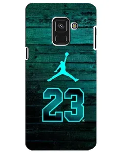 Чехол для Samsung Galaxy A8 Plus 2018 (A730F) с картинкой «Jordan Cyan 23»