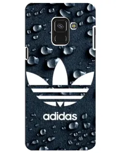 Чехол для Samsung Galaxy A8 Plus 2018 (A730F) с картинкой «Adidas Trefoil Blue»