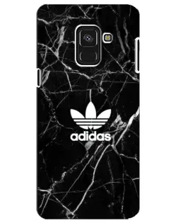 Чехол для Samsung Galaxy A8 Plus 2018 (A730F) с картинкой «Белый мрамор Adidas»
