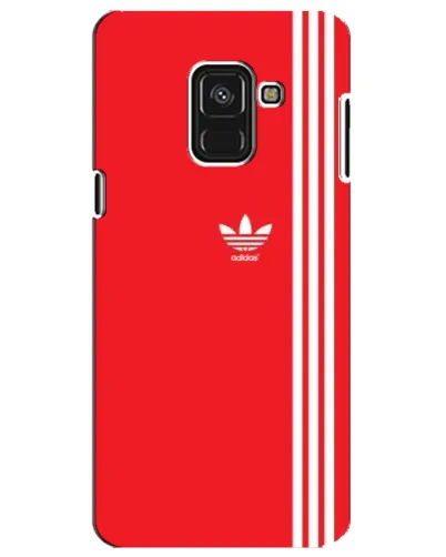 Чехол для Samsung Galaxy A8 Plus 2018 (A730F) с картинкой «Красный минимализм Adidas»