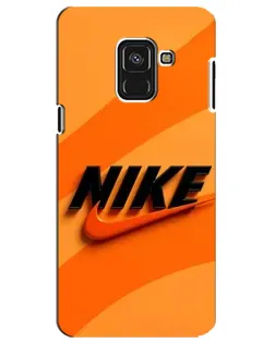 Чехол для Samsung Galaxy A8 Plus 2018 (A730F) с картинкой «Оранжевый драйв Nike»