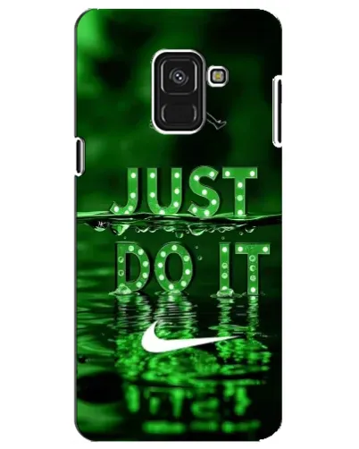 Чехол для Samsung Galaxy A8 Plus 2018 (A730F) с картинкой «Зеленый неоновый Nike»