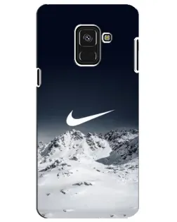 Чехол для Samsung Galaxy A8 Plus 2018 (A730F) с картинкой «Nike — зимние горы» Чехол для Samsung Galaxy A8 Plus 2018 (A730F) с картинкой «Nike — зимние горы»