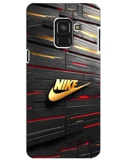 Чехол для Samsung Galaxy A8 Plus 2018 (A730F) с картинкой «Золотой Nike на металле» Чехол для Samsung Galaxy A8 Plus 2018 (A730F) с картинкой «Золотой Nike на металле»