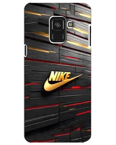 Чехол для Samsung Galaxy A8 Plus 2018 (A730F) с картинкой «Золотой Nike на металле»