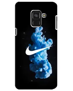 Чехол для Samsung Galaxy A8 Plus 2018 (A730F) с картинкой «Nike и синий дым» Чехол для Samsung Galaxy A8 Plus 2018 (A730F) с картинкой «Nike и синий дым»