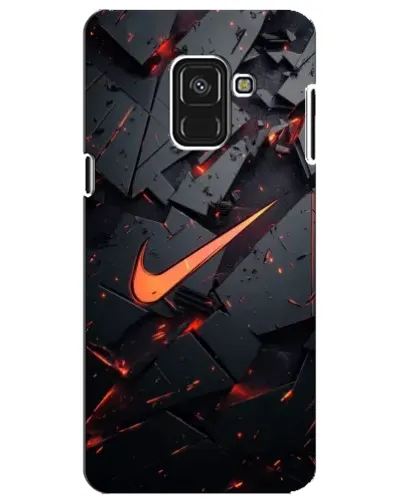 Чехол для Samsung Galaxy A8 Plus 2018 (A730F) с картинкой «Nike — эффект разломов»