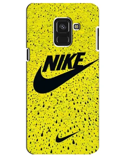 Чехол для Samsung Galaxy A8 Plus 2018 (A730F) с картинкой «Желтый текстурный Nike»