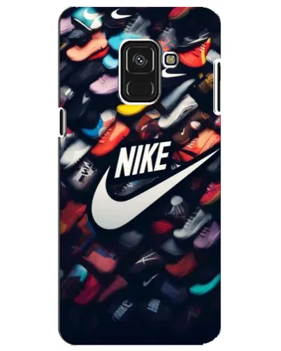 Чехол для Samsung Galaxy A8 Plus 2018 (A730F) с картинкой «Коллекция кроссовок Nike»