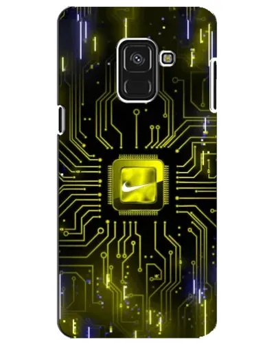 Чехол для Samsung Galaxy A8 Plus 2018 (A730F) с картинкой «Nike — золотая искра»