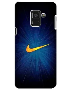 Чехол для Samsung Galaxy A8 Plus 2018 (A730F) с картинкой «Синий пульс Nike» Чехол для Samsung Galaxy A8 Plus 2018 (A730F) с картинкой «Синий пульс Nike»