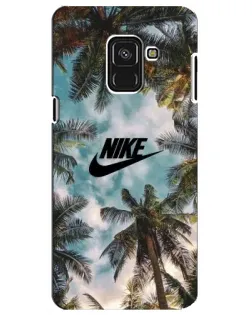 Чехол для Samsung Galaxy A8 Plus 2018 (A730F) с картинкой «Тропический принт Nike» Чехол для Samsung Galaxy A8 Plus 2018 (A730F) с картинкой «Тропический принт Nike»