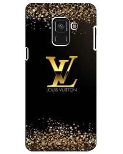 Чехол для Samsung Galaxy A8 Plus 2018 (A730F) с картинкой «LV — золотые искры» Чехол для Samsung Galaxy A8 Plus 2018 (A730F) с картинкой «LV — золотые искры»