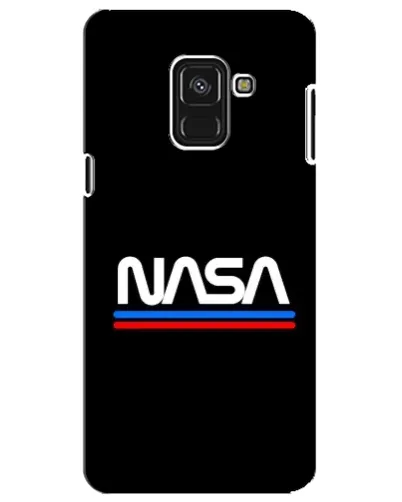 Чехол для Samsung Galaxy A8 Plus 2018 (A730F) с картинкой «NASA — классика Red Blue»
