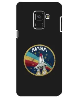 Чехол для Samsung Galaxy A8 Plus 2018 (A730F) с картинкой «NASA — эмблема миссии»