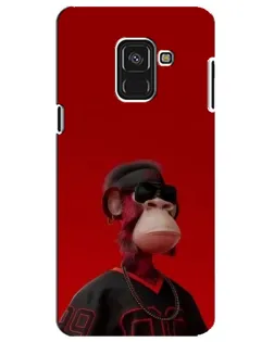 Чехол для Samsung Galaxy A8 Plus 2018 (A730F) с картинкой «Bored Ape в красном»