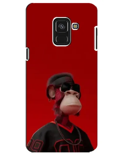Чехол для Samsung Galaxy A8 Plus 2018 (A730F) с картинкой «Bored Ape в красном»