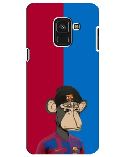 Чехол для Samsung Galaxy A8 Plus 2018 (A730F) с картинкой «Bored Ape — фанат Барсы»