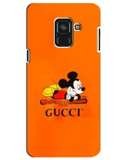 Чехол для Samsung Galaxy A8 Plus 2018 (A730F) с картинкой «Микки Маус Gucci — оранж» Чехол для Samsung Galaxy A8 Plus 2018 (A730F) с картинкой «Микки Маус Gucci — оранж»