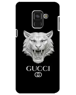 Чехол для Samsung Galaxy A8 Plus 2018 (A730F) с картинкой «Gucci — серебряный лев» Чехол для Samsung Galaxy A8 Plus 2018 (A730F) с картинкой «Gucci — серебряный лев»