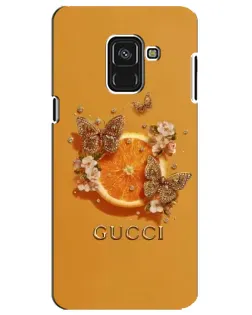 Чехол для Samsung Galaxy A8 Plus 2018 (A730F) с картинкой «Gucci — золотые бабочки» Чехол для Samsung Galaxy A8 Plus 2018 (A730F) с картинкой «Gucci — золотые бабочки»
