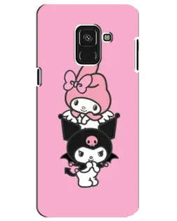 Чехол для Samsung Galaxy A8 Plus 2018 (A730F) с картинкой «My Melody и Kuromi» Чехол для Samsung Galaxy A8 Plus 2018 (A730F) с картинкой «My Melody и Kuromi»