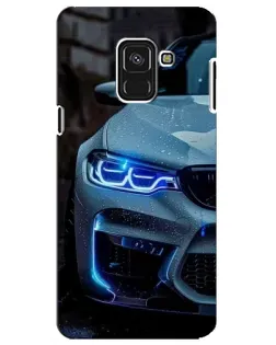 Чехол для Samsung Galaxy A8 Plus 2018 (A730F) с картинкой «Взгляд BMW с синими фарами» Чехол для Samsung Galaxy A8 Plus 2018 (A730F) с картинкой «Взгляд BMW с синими фарами»